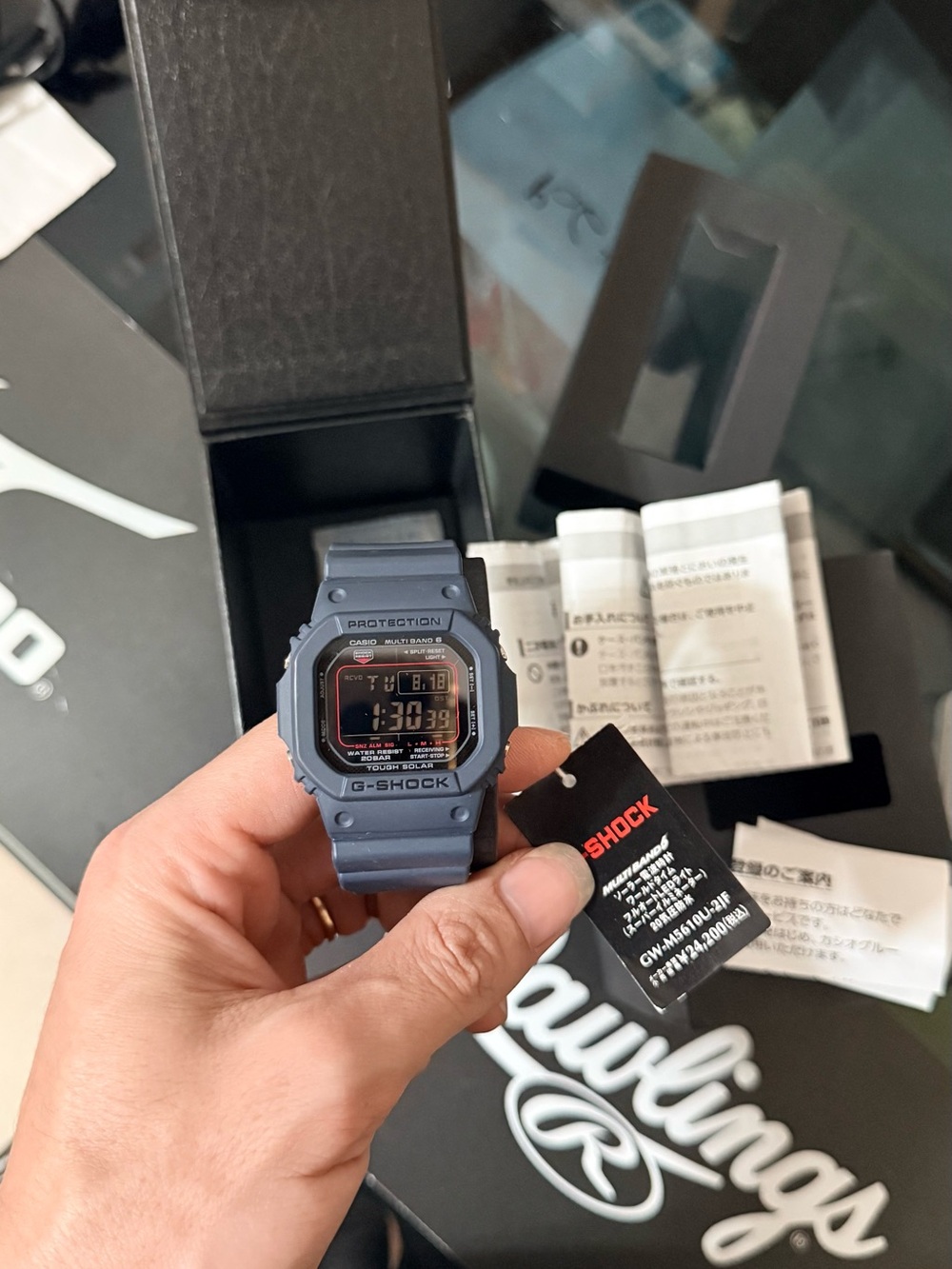 G-SHOCK multi band 6 Men's Digital Watch in Matte Blue - Durable Sport Style